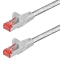 Netzwerkkabel Cat.6 transparent 10m S/FTP PiMF 250MHz DSL LAN Patch-Kabel 1:1