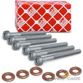 6x FEBI SCHRAUBE EINSPRITZDÜSENHALTER + 6x DICHTRING EINSPRITZDÜSE FÜR MERCEDES