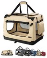 B-Ware: lionto Hundetransportbox Hundetasche Hundebox faltbar L Beige
