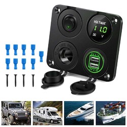 12V Auto KFZ Zigarettenanzünder Steckdose mit Dual USB Ladegerät Buchse Einbau