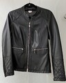 Via Milano Lederimitat-Jacke Gr. 40 Schwarz praktische Elastikeinsätze