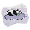 Panda Platzmatten Schlafen Panda auf Wolke Platzmatten 4er Set Waschbar