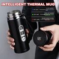 1L Thermosflasche mit Display, Edelstahl Thermoskanne, LED Temperaturanzeige