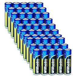 50 AA Mignon Wilhelm Universal Alkaline Batterien im Shrink LR6