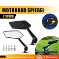 2x Spiegel Set Paar Spiegelset für Roller Motorrad Quad universal M8 M10 Gewinde