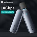 Yottamaster M.2 NVMe SATA Typ C USB 3.2 GEN 2 Adapter Externes SSD Gehäuse Case
