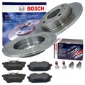 BOSCH Bremsscheiben Ø250 Bremsbeläge hinten für Mitsubishi Colt VI Smart Forfour