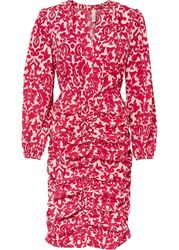 Kleid mit Blumenprint Gr. 34 Pinklady Weiß Abendkleid Minikleid Neu R-Ware