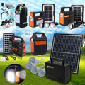 Tragbare Solar Powerstation Generator Mit Solarpanel Ladegerät Beleuchtung Kit