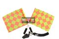 Diamond Linesman Flagge Set mit Acme Handgelenk Schlüsselband & schwarz Pfeife Fußball Rugby