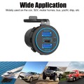 12V QC 3.0 PD USB Auto KFZ Steckdose Dual USB Ladegerät Buchse Dose KFZ Einbau
