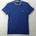 Fred Perry - Herren Solid Blue T-Shirt - Klein - S