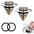 Pop Up Stöpsel Waschbecken Abflusssieb Badewanne Ablaufgarnitur Universal 2 S...