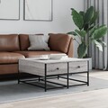 vidaXL Couchtisch Schwarz 100x99x40 cm Holzwerkstoff