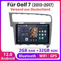 10''Autoradio Carplay 2+32G Android12 Für Golf 7 FM WIFI BT GPS SWC DAB RDS NAVI