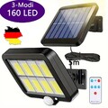 1-5Stk Solarleuchte Solarlampe mit Bewegungsmelder 160 LED Außen Fluter Strahler