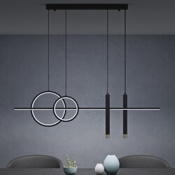 Pendelleuchte LED Hängelampe Verstellbares Kabel Hängeleuchte für Esszimmer⭐⭐⭐Energieverbrauch:38W✅Lichtfarbe:3000K-6000K