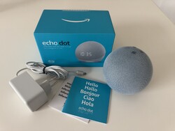 Amazon Echo Dot (4. Generation) Lautsprecher mit Uhr und Sprachassistent - Blau