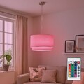 Hängelampe Pendelleuchte Wohnzimmerlampe Farbwechsel Fernbedienung Stoff RGB LED