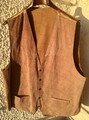 Herren Leder Weste Gr.XXL Trachten Lederweste Wildleder Trachten Hellbraun TOP