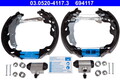 ATE 03.0520-4117.3 Bremsbackensatz für CITROËN,PEUGEOT,TOYOTA