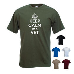 'Keep Calm I'm a Vet' Tierarzt lustiges Geschenk T-Shirt