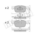 1x ORIGINAL® Metelli 22-1119-0 Bremsbelagsatz, Scheibenbremse Vorne, exkl.