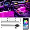 4x USB LED RGB Innenraumbeleuchtung Auto KFZ Ambiente Fußraumbeleuchtung APP