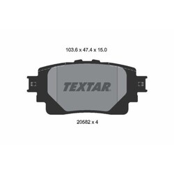 2058201 TEXTAR Bremsbelagsatz, Scheibenbremse