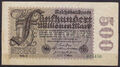 Reichsbanknote 500 Mio Mark, Berlin 1.9.1923, WZ "Ringe" Ros. 109f, P-110