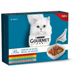 PURINA GOURMET Perle Genuss in Sauce Katzenfutter nass (8 x 85g)