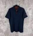 Tommy Hilfiger Polo T-Shirt Stickerei Logo Marineblau Größe L