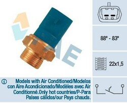 FAE 36260 Temperaturschalter Kühlerlüfter Thermoschalter für OPEL COMBO (71)
