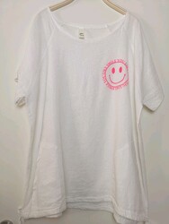Made In Italy,Leinen Bluse, Tunika, Gr. XXL, Neu
