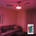 LED Deckenventilator Lampe RGB Fernbedienung dimmbar Vor Rücklauf Flügel wendbar