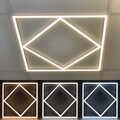 60W LED Diamant Gitter Panel Rahmen Rand Kantenleuchten für 2x2 abgehängte Decke