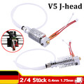 2/4x V5 J-head Hot End 0.4mm 1.75mm Kit für Anycubic I3 Mega 3D Drucker Extruder