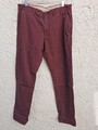 H&M LOGG Chino Hose Slimfit Herren W36 L32 Bordeaux Kastanie Rost