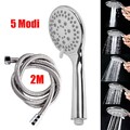 Handbrause Duschkopf Duschbrause Brausekopf 5 Strahlarten mit 2M Brauseschlauch
