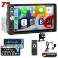 Single 1DIN 7" Autoradio Apple CarPlay/Android Auto FM Bluetooth USB TouchScreen