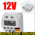 DIGITAL LCD ZEITSCHALTUHR DC 12V 16A PROGRAMMIERBAR TIMER SCHALTER ELEKTRONISCH！