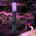 Außenstehlampe Wegeleuchte Smart LED Bewegungsmelder Dimmer Steckdose H 60 cm