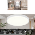 LED Deckenleuchte 15W Ø22cm Flach rund Weiß Deckenlampe Deckenlicht Flur WC