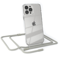 Handykette für Apple iPhone 13 Pro Max Hülle mit Band verstellbar Cover Taupe