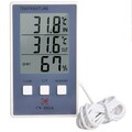 C/F LCD Digital Thermometer Hygrometer Innen Außen Luftfeuchtigkeitsmesser