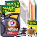 MANN INSPEKTIONSPAKET+5L TOTAL 5W-30 MOTORÖL passend für DACIA DUSTER 1.2 TCe