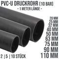 PVC-U PVC Klebe Fittings Rohr Druckrohr PN 10 bar 20 - 110 mm - 2 5 10 Stück