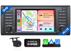 8-Core CarPlay Android 13 Autoradio 7" QLED Touchscreen GPS Navi DSP für BMW E39
