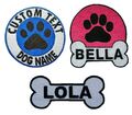 Personalisierter Hundename bestickte Patches Aufbügeln Haustierabzeichen Hundegeschirr Aufnäher