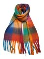 Damen karierter Schal Hals warm groß Tartan Schecks Halstola Quaste Kaschmir Schal